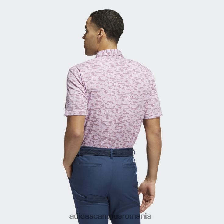 adidas campus romania tricou polo cu imprimeu camo visiniu bărbați visiniu/liliac J266N21577