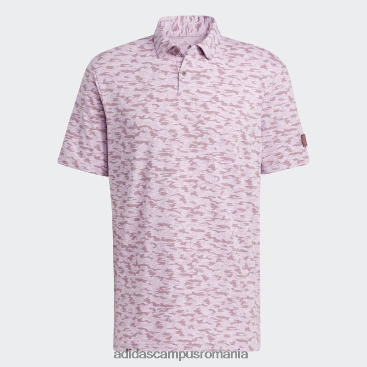 adidas campus romania tricou polo cu imprimeu camo visiniu bărbați visiniu/liliac J266N21577