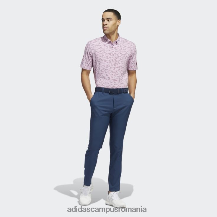 adidas campus romania tricou polo cu imprimeu camo visiniu bărbați visiniu/liliac J266N21577