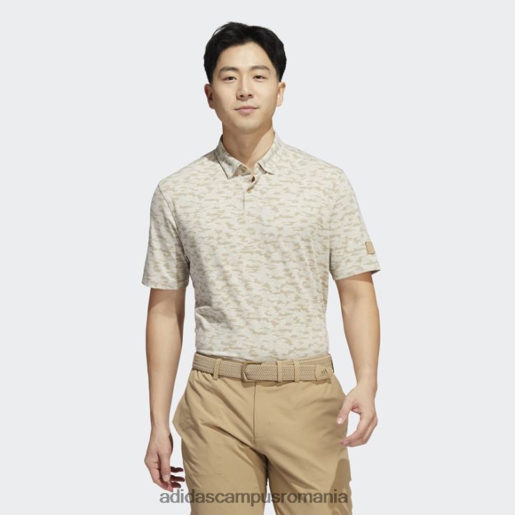adidas campus romania tricou polo cu imprimeu camuflat din cânepă bărbați cânepă/beatitudine J266N214771