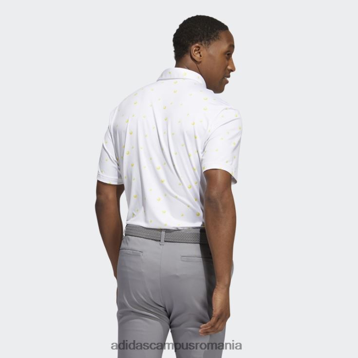 adidas campus romania tricou polo cu imprimeu integral ultimate365 alb bărbați alb/galben/gri J266N21606