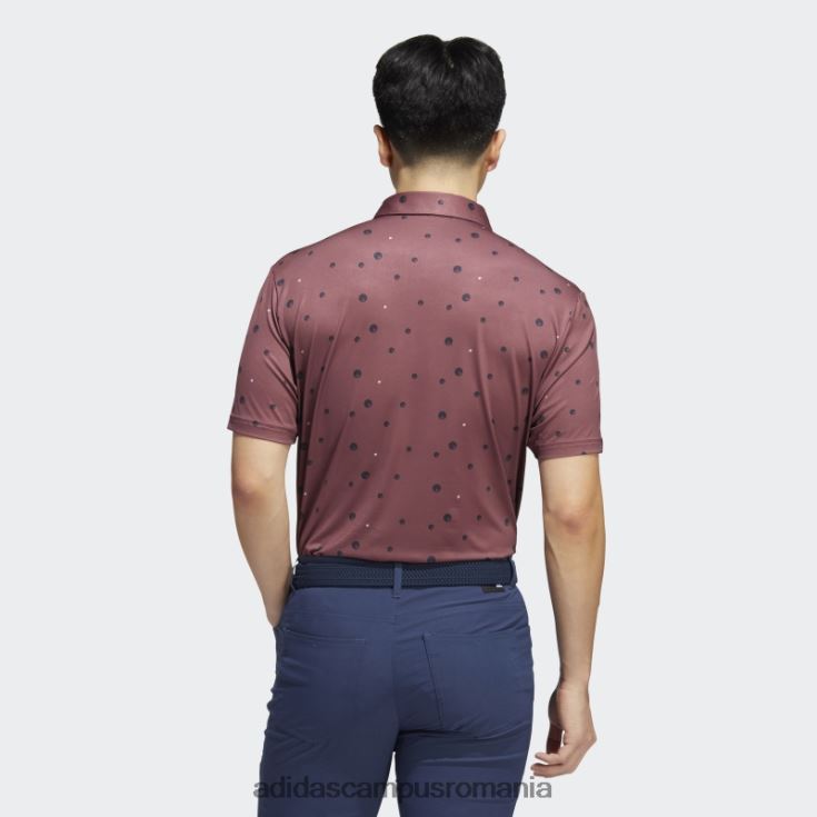 adidas campus romania tricou polo cu imprimeu integral ultimate365 burgundy adidas bărbați visiniu/marine/alb J266N21554