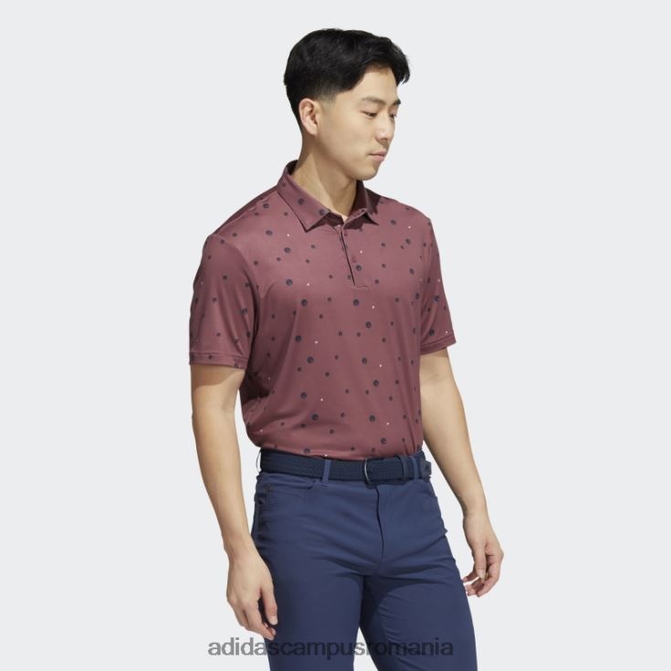 adidas campus romania tricou polo cu imprimeu integral ultimate365 burgundy adidas bărbați visiniu/marine/alb J266N21554