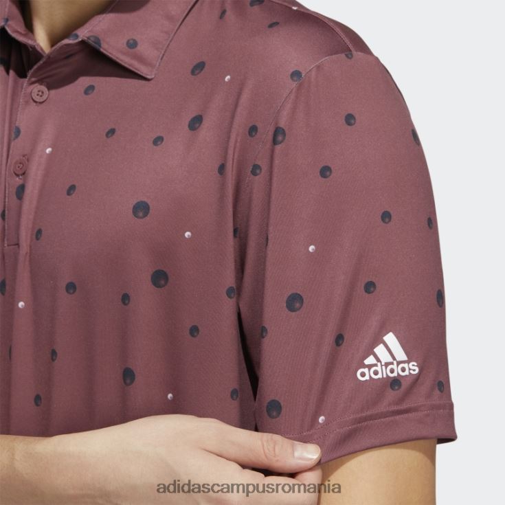 adidas campus romania tricou polo cu imprimeu integral ultimate365 burgundy adidas bărbați visiniu/marine/alb J266N21554