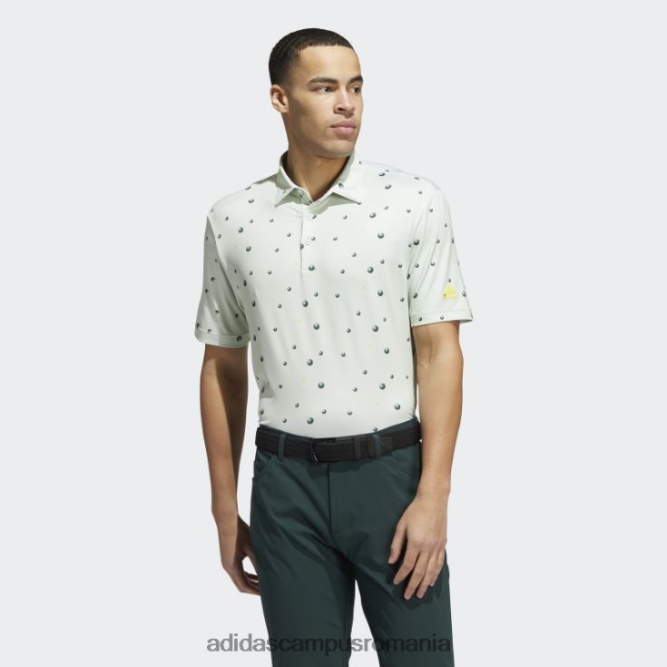 adidas campus romania tricou polo cu imprimeu integral ultimate365 verde bărbați verde galben J266N21511