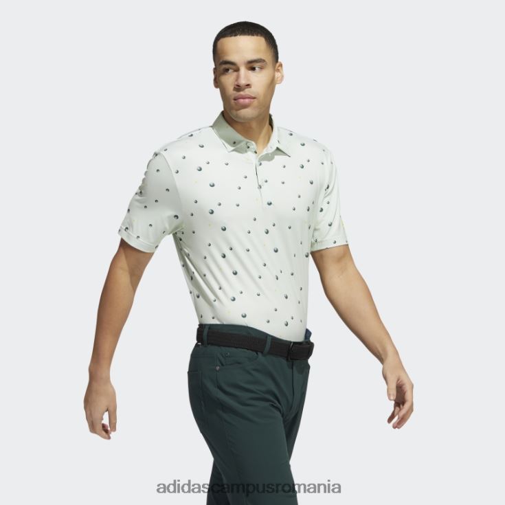 adidas campus romania tricou polo cu imprimeu integral ultimate365 verde bărbați verde galben J266N21511