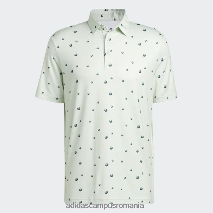 adidas campus romania tricou polo cu imprimeu integral ultimate365 verde bărbați verde galben J266N21511