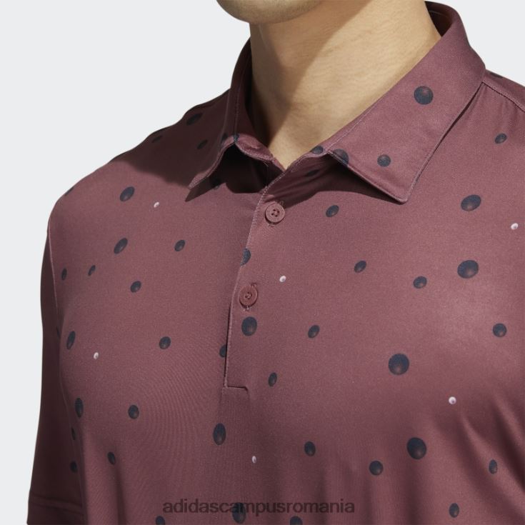 adidas campus romania tricou polo cu imprimeu integral ultimate365 visiniu bărbați visiniu/marine/alb J266N214756