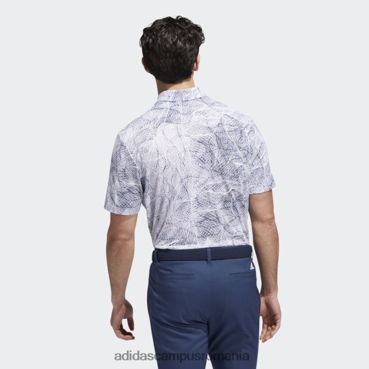 adidas campus romania tricou polo cu imprimeu în mișcare alb adidas bărbați alb/marinier J266N21098