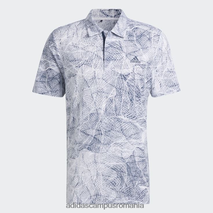 adidas campus romania tricou polo cu imprimeu în mișcare alb adidas bărbați alb/marinier J266N21098
