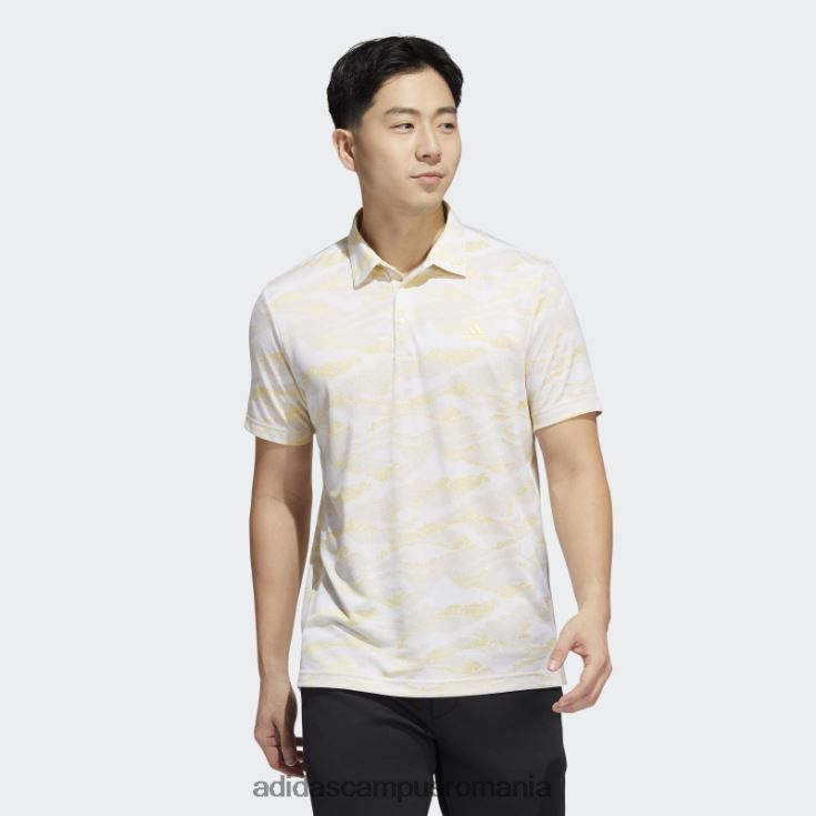 adidas campus romania tricou polo cu imprimeu orizont alb bărbați alb/beatitudine/galben J266N214978