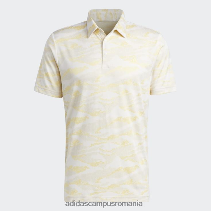 adidas campus romania tricou polo cu imprimeu orizont alb bărbați alb/beatitudine/galben J266N214978