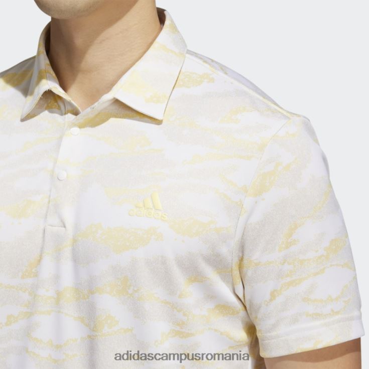 adidas campus romania tricou polo cu imprimeu orizont alb bărbați alb/beatitudine/galben J266N214978