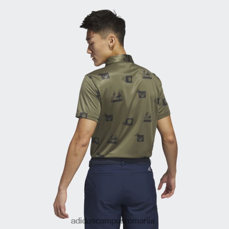 adidas campus romania tricou polo cu imprimeu peste tot olive bărbați măsline/negru/carbon J266N26493