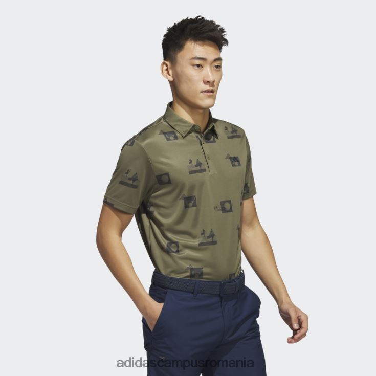adidas campus romania tricou polo cu imprimeu peste tot olive bărbați măsline/negru/carbon J266N26493