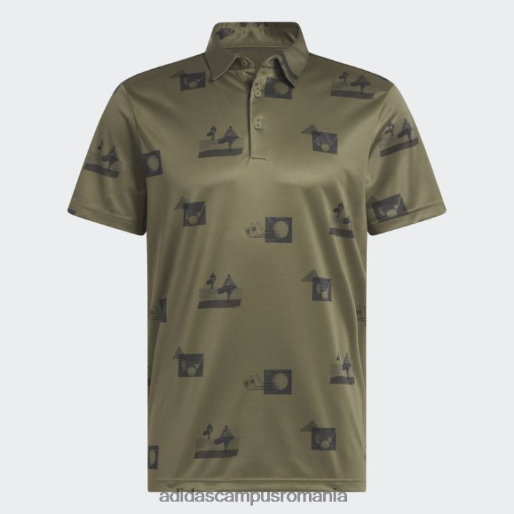 adidas campus romania tricou polo cu imprimeu peste tot olive bărbați măsline/negru/carbon J266N26493