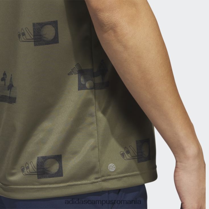 adidas campus romania tricou polo cu imprimeu peste tot olive bărbați măsline/negru/carbon J266N26493