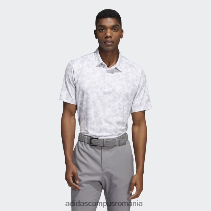 adidas campus romania tricou polo cu imprimeu prisma alb bărbați alb/gri J266N21123