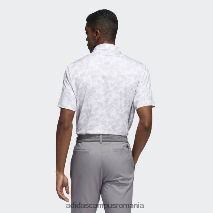 adidas campus romania tricou polo cu imprimeu prisma alb bărbați alb/gri J266N21123