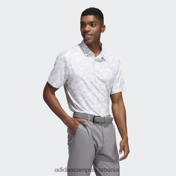 adidas campus romania tricou polo cu imprimeu prisma alb bărbați alb/gri J266N21123