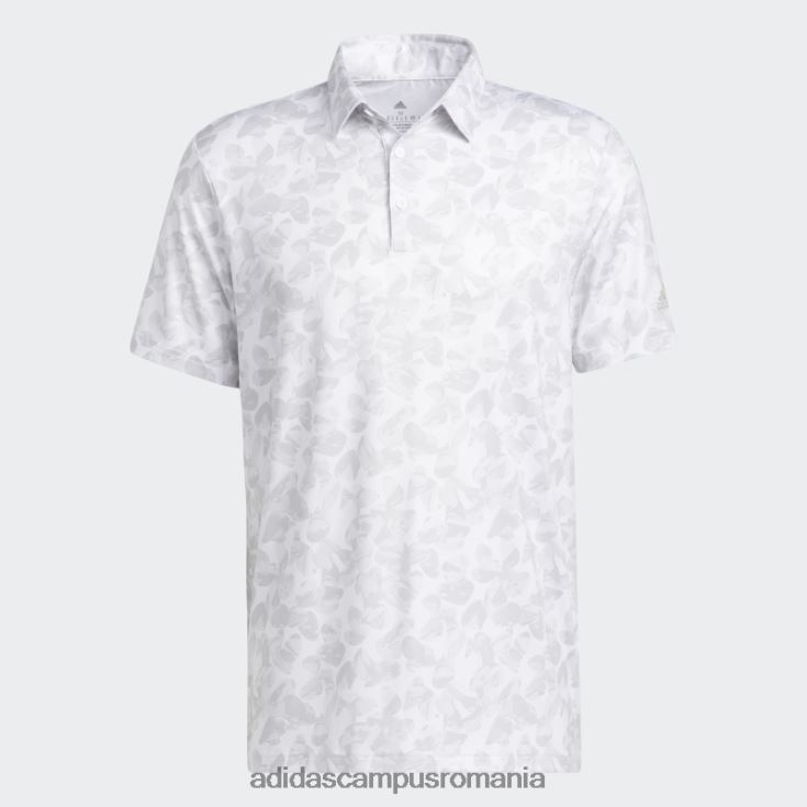 adidas campus romania tricou polo cu imprimeu prisma alb bărbați alb/gri J266N21123