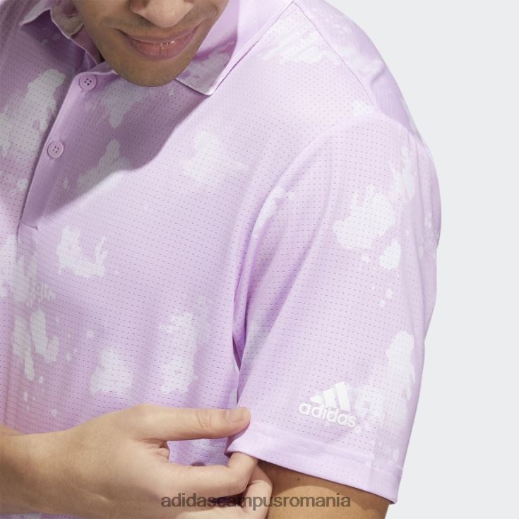 adidas campus romania tricou polo cu imprimeu stropit liliac adidas bărbați liliac/alb J266N21602