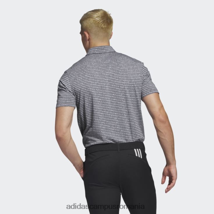 adidas campus romania tricou polo de golf cu dungi negru bărbați negru J266N25989