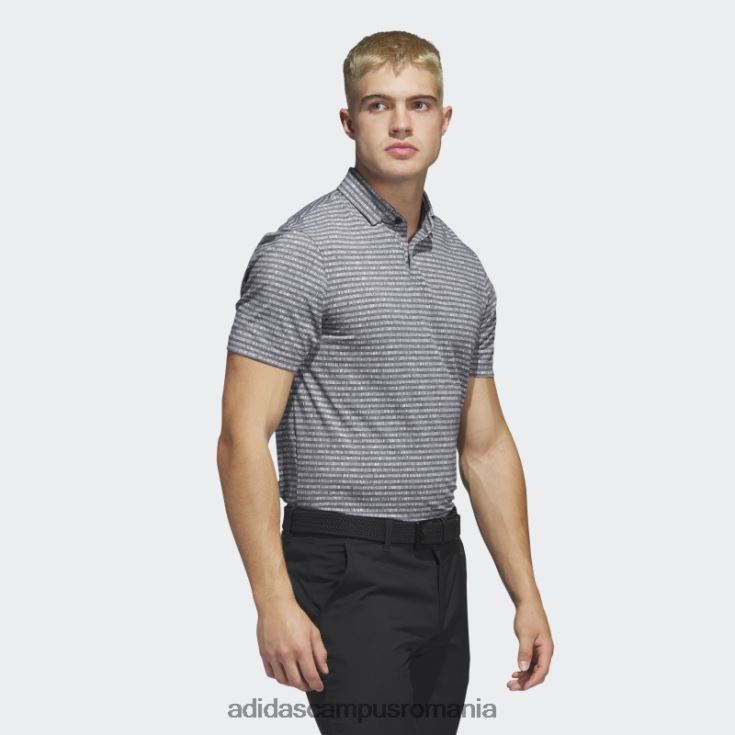 adidas campus romania tricou polo de golf cu dungi negru bărbați negru J266N25989