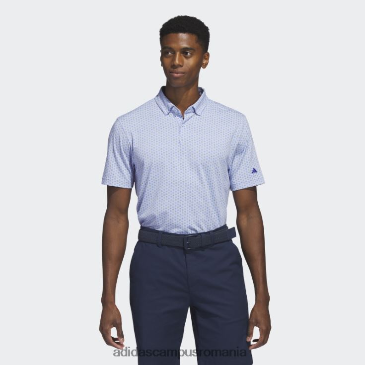 adidas campus romania tricou polo de golf cu imprimeu albastru albastru adidas bărbați zori albastre J266N26048