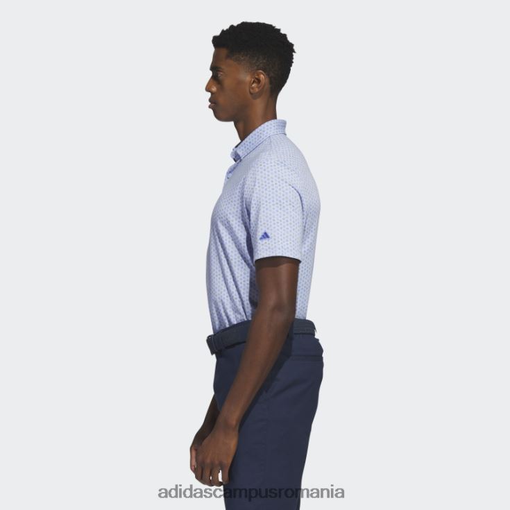 adidas campus romania tricou polo de golf cu imprimeu albastru albastru adidas bărbați zori albastre J266N26048