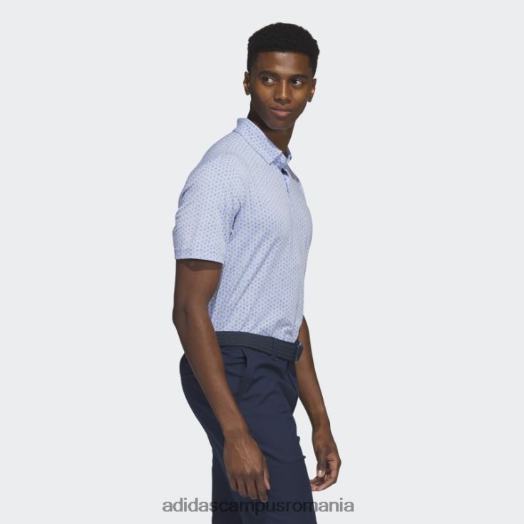 adidas campus romania tricou polo de golf cu imprimeu albastru albastru adidas bărbați zori albastre J266N26048