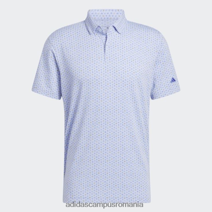 adidas campus romania tricou polo de golf cu imprimeu albastru albastru adidas bărbați zori albastre J266N26048
