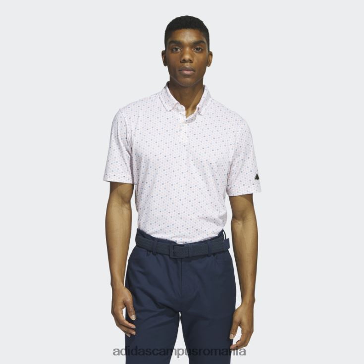 adidas campus romania tricou polo de golf cu imprimeu coral bărbați coral J266N214501