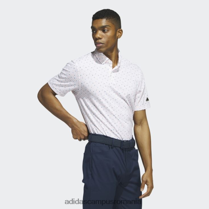 adidas campus romania tricou polo de golf cu imprimeu coral bărbați coral J266N214501