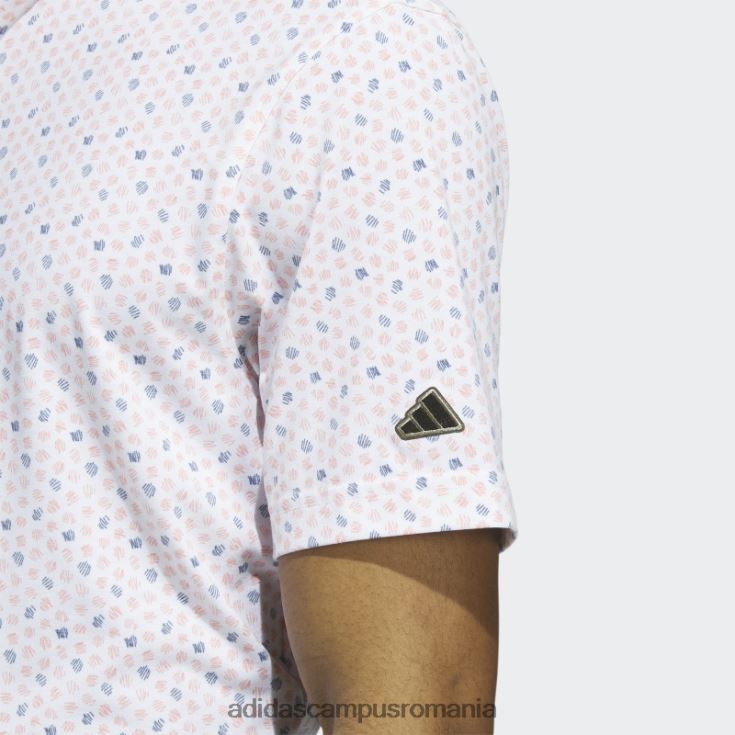 adidas campus romania tricou polo de golf cu imprimeu coral bărbați coral J266N214501