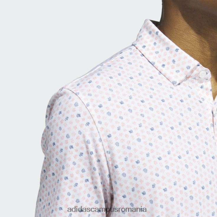 adidas campus romania tricou polo de golf cu imprimeu coral bărbați coral J266N214501