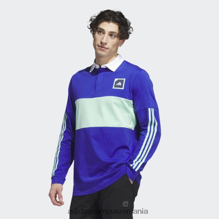 adidas campus romania tricou polo de golf cu mânecă lungă adicross albastru bărbați albastru J266N25858