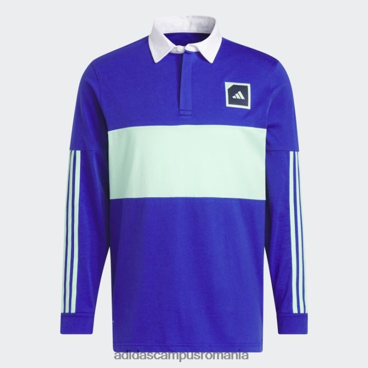 adidas campus romania tricou polo de golf cu mânecă lungă adicross albastru bărbați albastru J266N25858