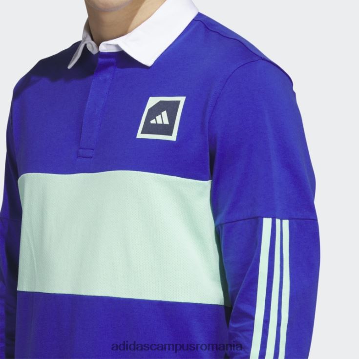 adidas campus romania tricou polo de golf cu mânecă lungă adicross albastru bărbați albastru J266N25858