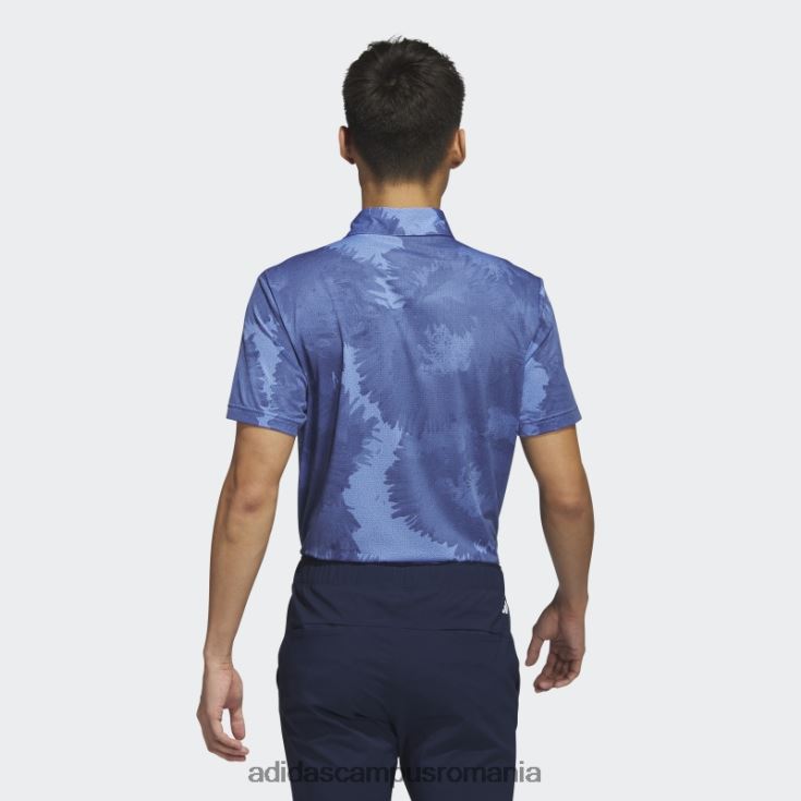 adidas campus romania tricou polo de golf cu plasă cu flori albastre bărbați albastru/marinier J266N25908