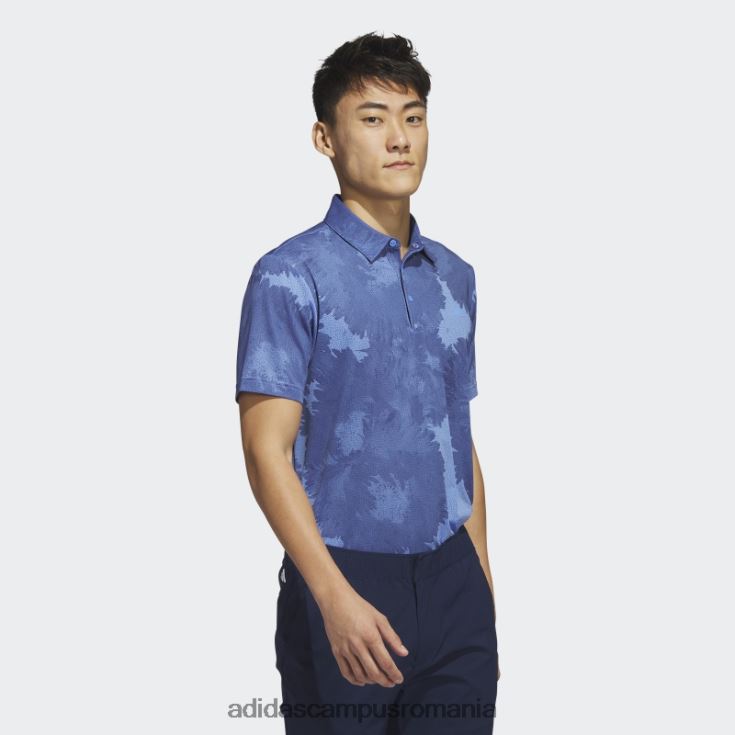 adidas campus romania tricou polo de golf cu plasă cu flori albastre bărbați albastru/marinier J266N25908