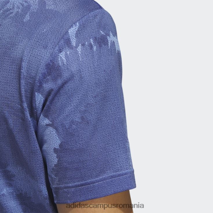 adidas campus romania tricou polo de golf cu plasă cu flori albastre bărbați albastru/marinier J266N25908