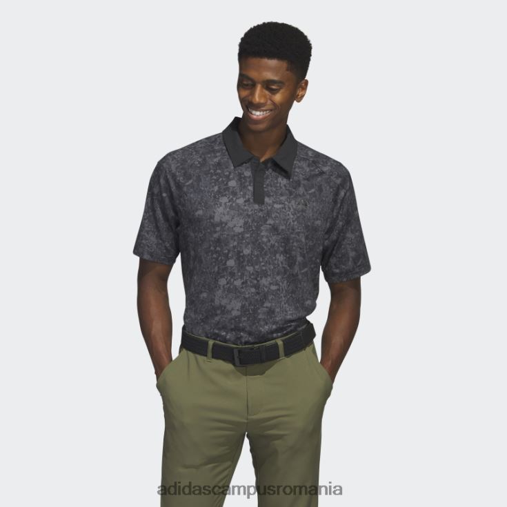 adidas campus romania tricou polo de golf cu plasă neagră ultimate365 tour print adidas bărbați gri inchis J266N26603