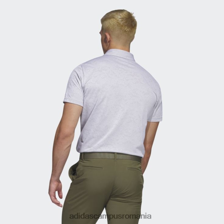 adidas campus romania tricou polo de golf din jacquard alb texturat bărbați alb/gri J266N26094