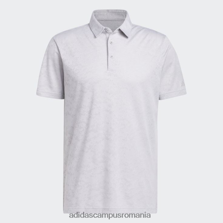adidas campus romania tricou polo de golf din jacquard alb texturat bărbați alb/gri J266N26094