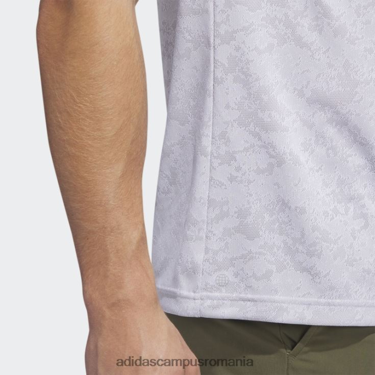 adidas campus romania tricou polo de golf din jacquard alb texturat bărbați alb/gri J266N26094