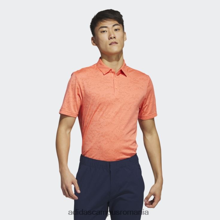 adidas campus romania tricou polo de golf jacquard texturat coral adidas bărbați coral J266N214505