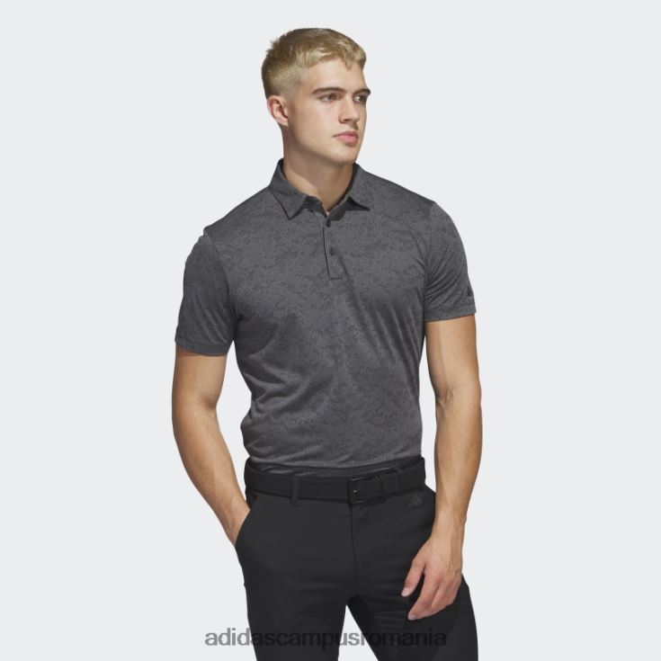 adidas campus romania tricou polo de golf jacquard texturat gri bărbați gri/negru J266N26649