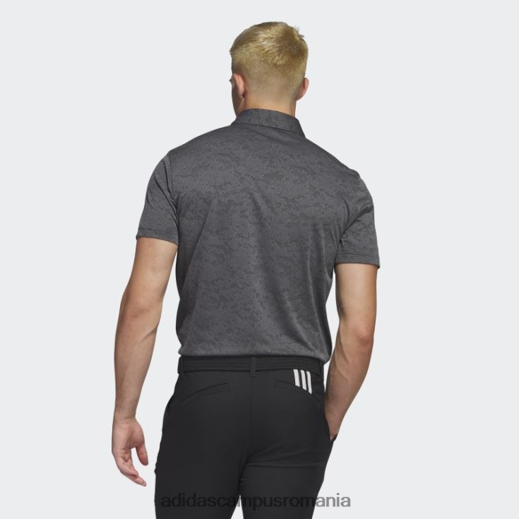 adidas campus romania tricou polo de golf jacquard texturat gri bărbați gri/negru J266N26649