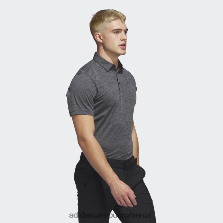 adidas campus romania tricou polo de golf jacquard texturat gri bărbați gri/negru J266N26649